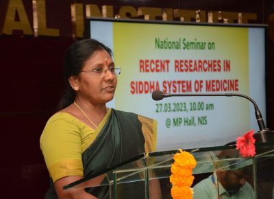 National Seminar on Recent Researches in the Siddha System of Medicine